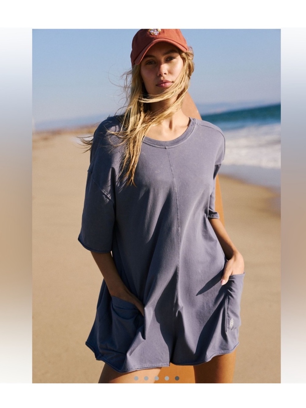 FP Movement by Free People Mineral Wash Hot Shot Tee Romper